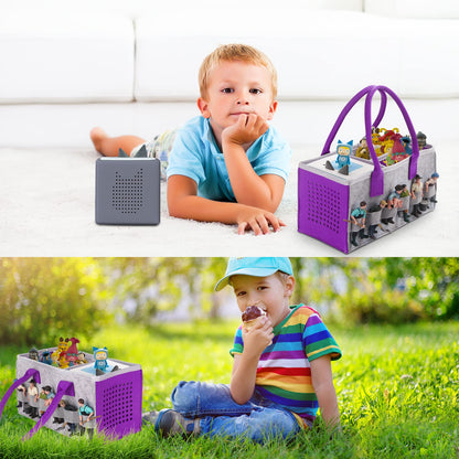 Shudyear Carry case for Toniebox Starter Set and Accessories Storage Bag,Felt Organizer Bag for Toniebox Audio Player and Figurine,Travel Carrying