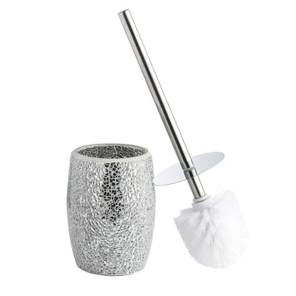WHOLE HOUSEWARES | Modern Toilet Brush Set | Toilet Bowl Brush and Holder | Bathroom Accessory Set | Toilet Brushes for Bathroom