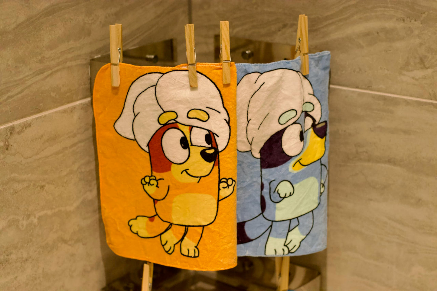 Lex's Linens Bluey & Spidey 3 Pack Magic Face Cloth