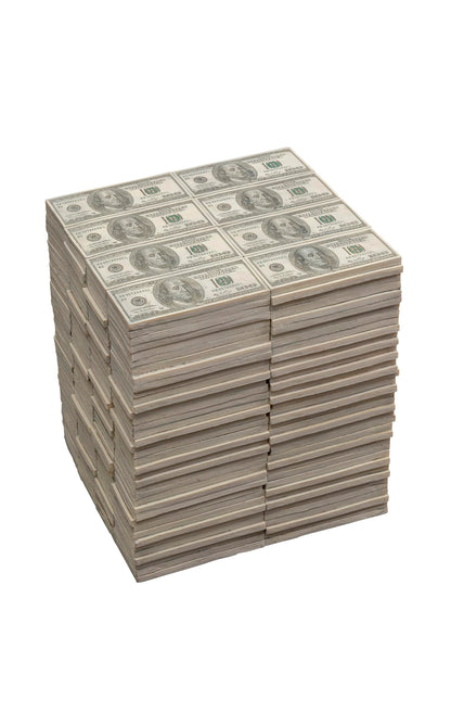 Kare Design Stool Dollar, multicoloured, polyresin, small stool with money design, 38x30,5x26,5cm H/W/D, Beige