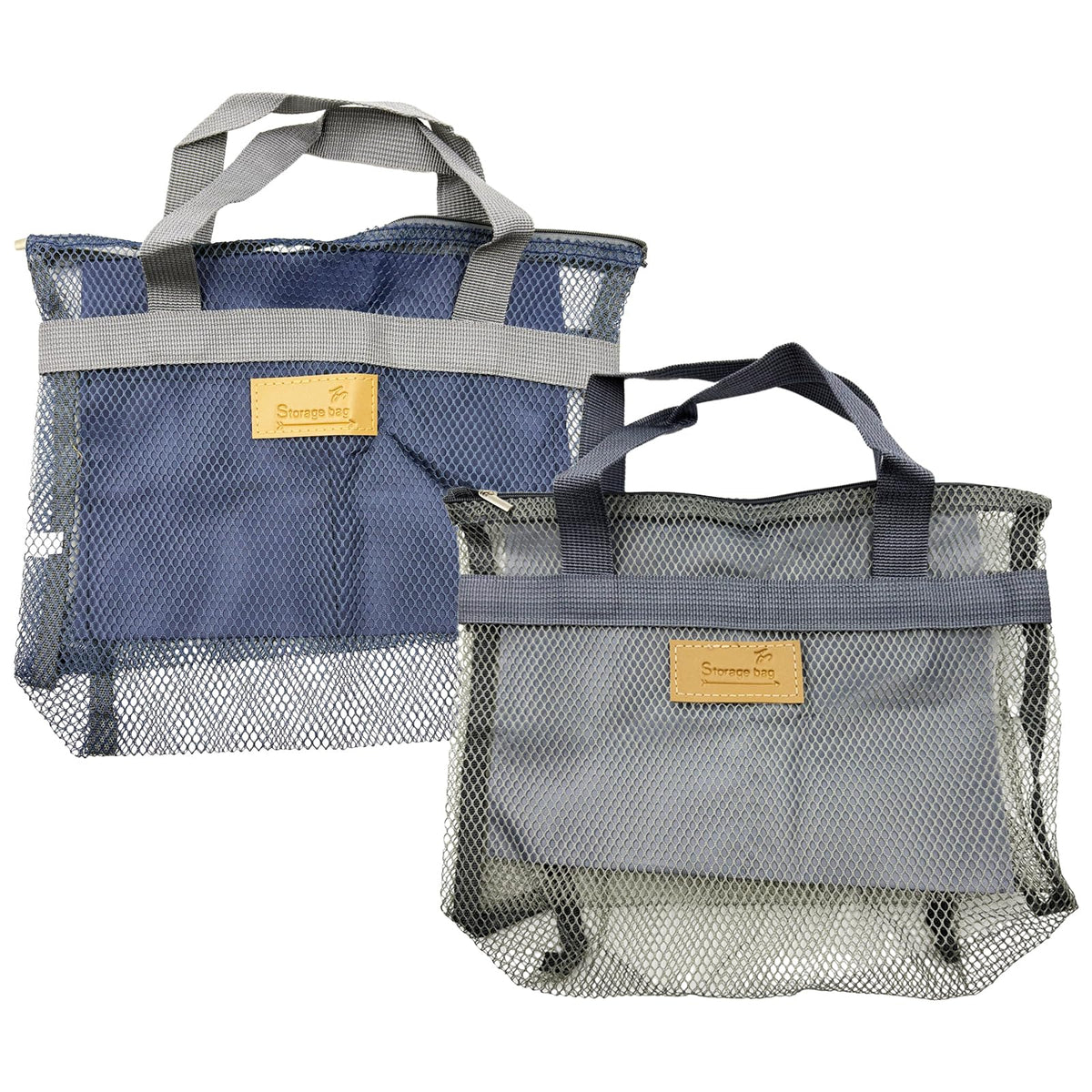 RANYAKE 2PCS Mesh Shower Caddy Bag,Quick Dry Shower Tote Bag,Lightweight Bath Organizer,Fitness Storage Bags,for Dormitories,Swimming,Fitness