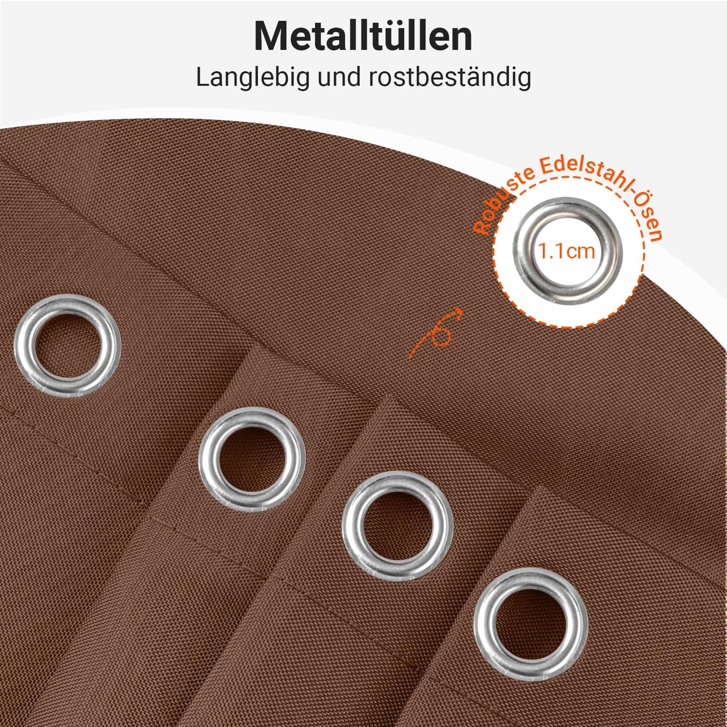 Lerores Shower Curtain, 120 x 160 cm, Brown, Weighted Hem, Anti-Mould Textile, Water-Repellent, Washable Polyester Fabric Bath Curtains for Bathroom