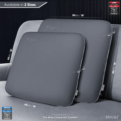 SNUGL Memory Foam Sofa Cushion with Shape Retention ? Hypoallergenic Velvet, Supportive Visco-Elastic Foam, Removable & Washable Cover, Perfect for