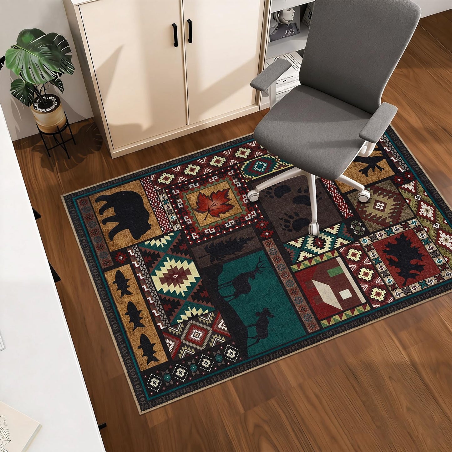 Homcomodar Office Chair Mat for Hardwood Floor 90x120cmDesk Chair Mat Brown