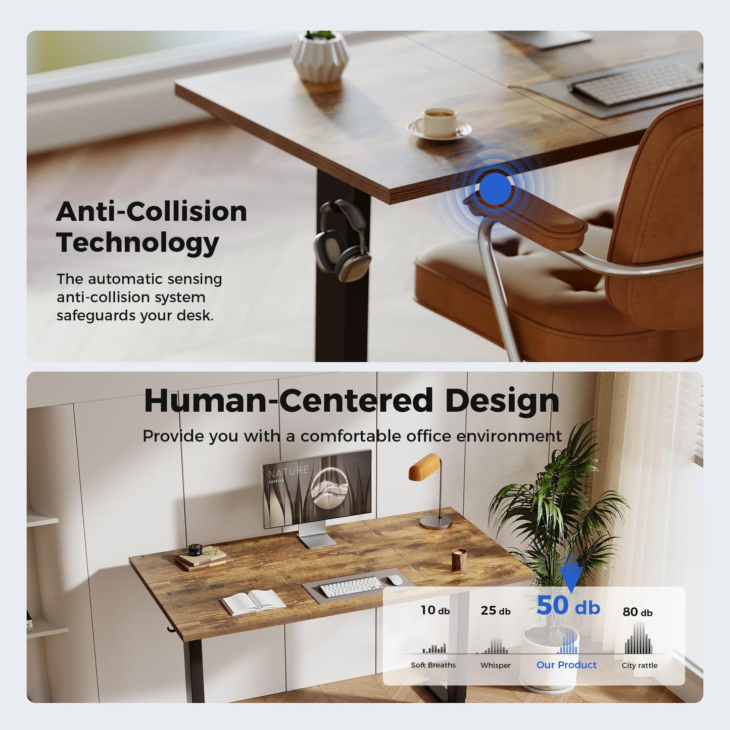 Agilestic Electric Standing Desk, 2 Memory Buttons, 120x60cm