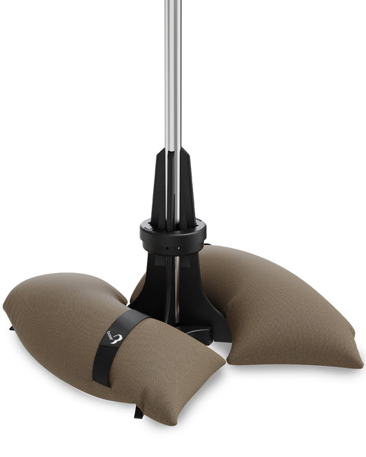 Baser Parasol Base with fillable Sandbag weights 50 KG, up to 3.3 M Parasol, Made of Recycled Materials in Denmark