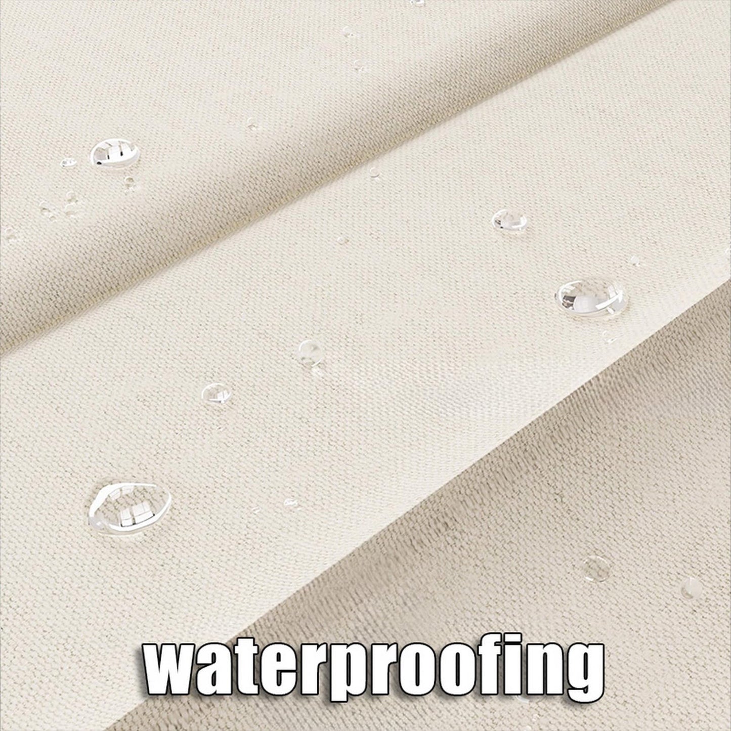 Momooda Waterproof Folding Shower Curtain, Heavy Duty Anti Mould Linen Shower Curtain, Magnetic Sripe Splash-proof, Fast Closing, Beige, 120x200cm