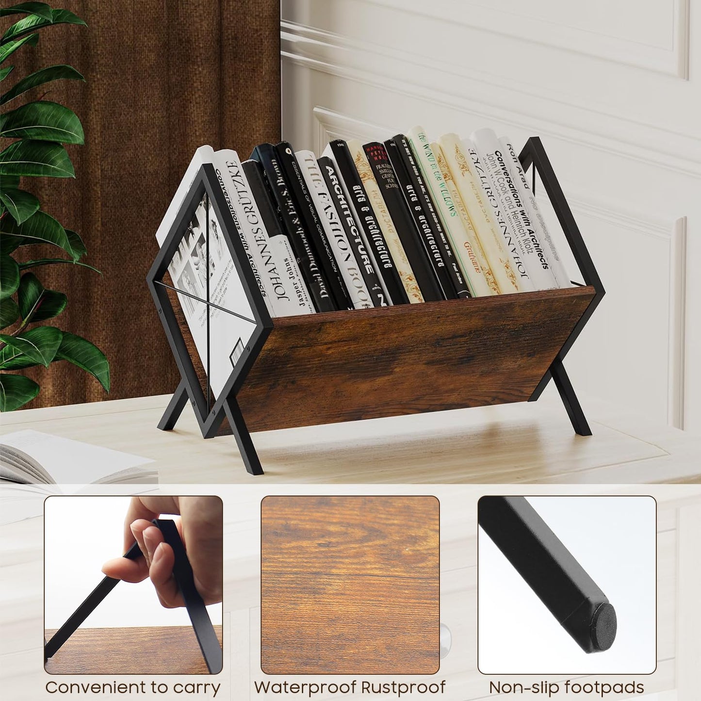 KATLKIU Vinyl Record Storage Rack + Now Playing Stand, LP Holder for 80 LPs