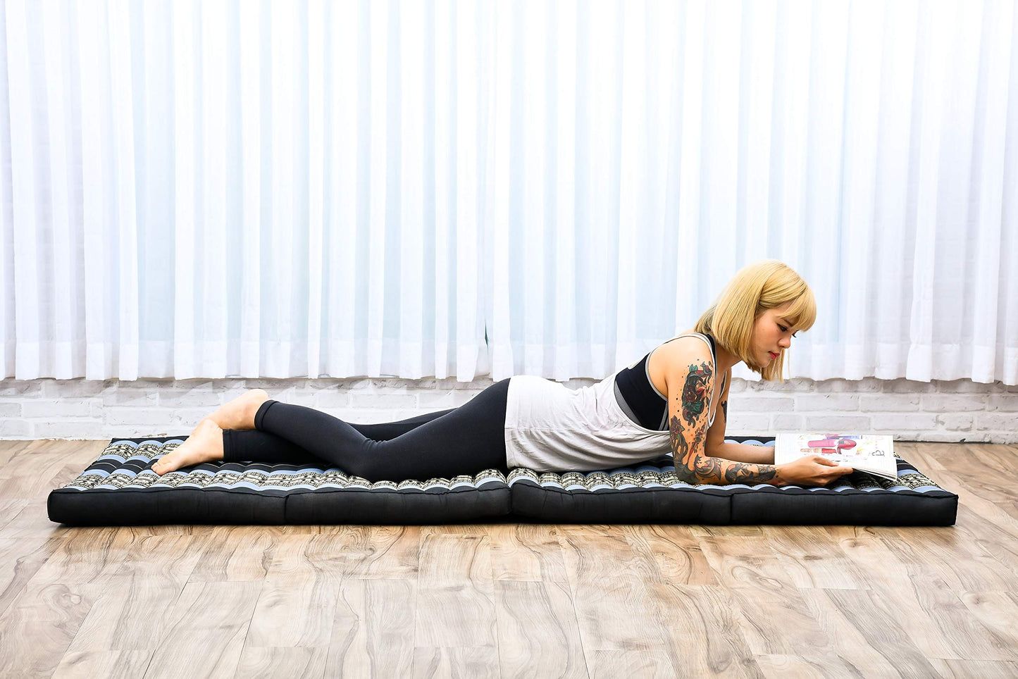 Leewadee Thai Trifold Mattress 200 x 70 cm Kapok Futon Alternative