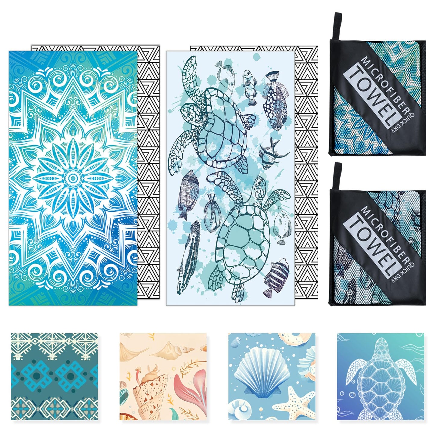 Startseite Microfibre Beach Towels for Adults - 2 Pack 180x100cm Lightweight Beach Towel Extra Large