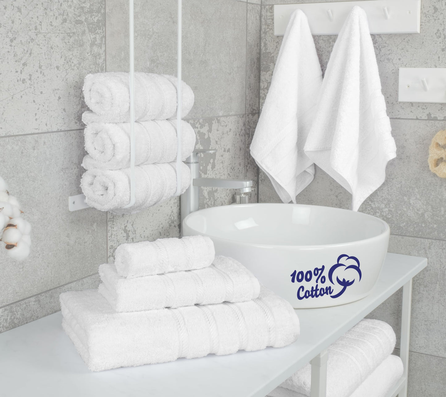 American Soft Linen Premium, Luxury Hotel & Spa, 6 Piece Towel Set, 100% Genuine Turkish Cotton for Maximum Softness and Absorbency, [Worth $78.95]