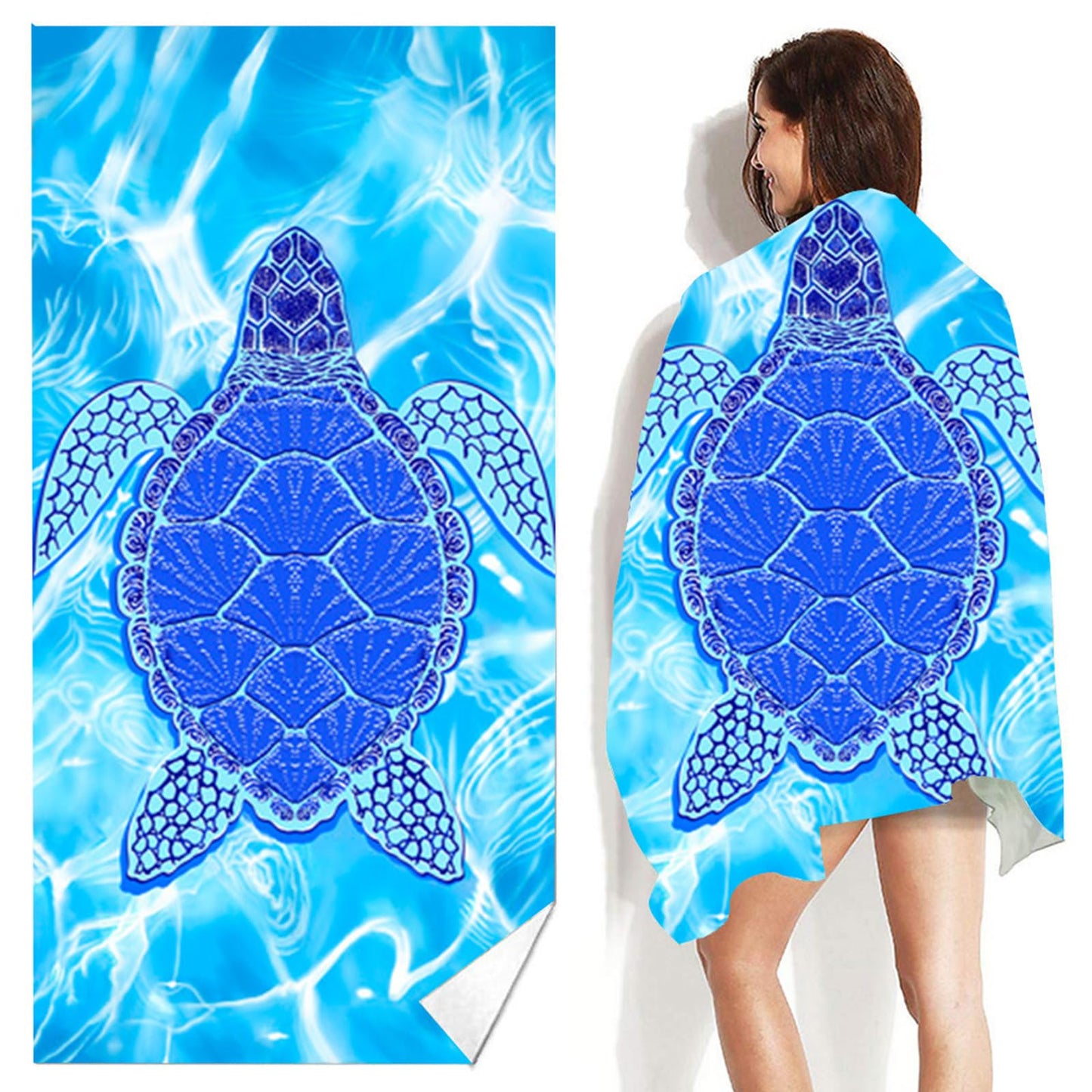 EDLMKM Beach Towel, Microfibre Beach Towels for Adults Extra Large, Quick Dry Microfibre, Compact and Thin Sports Towel Yoga Gym for Women Men