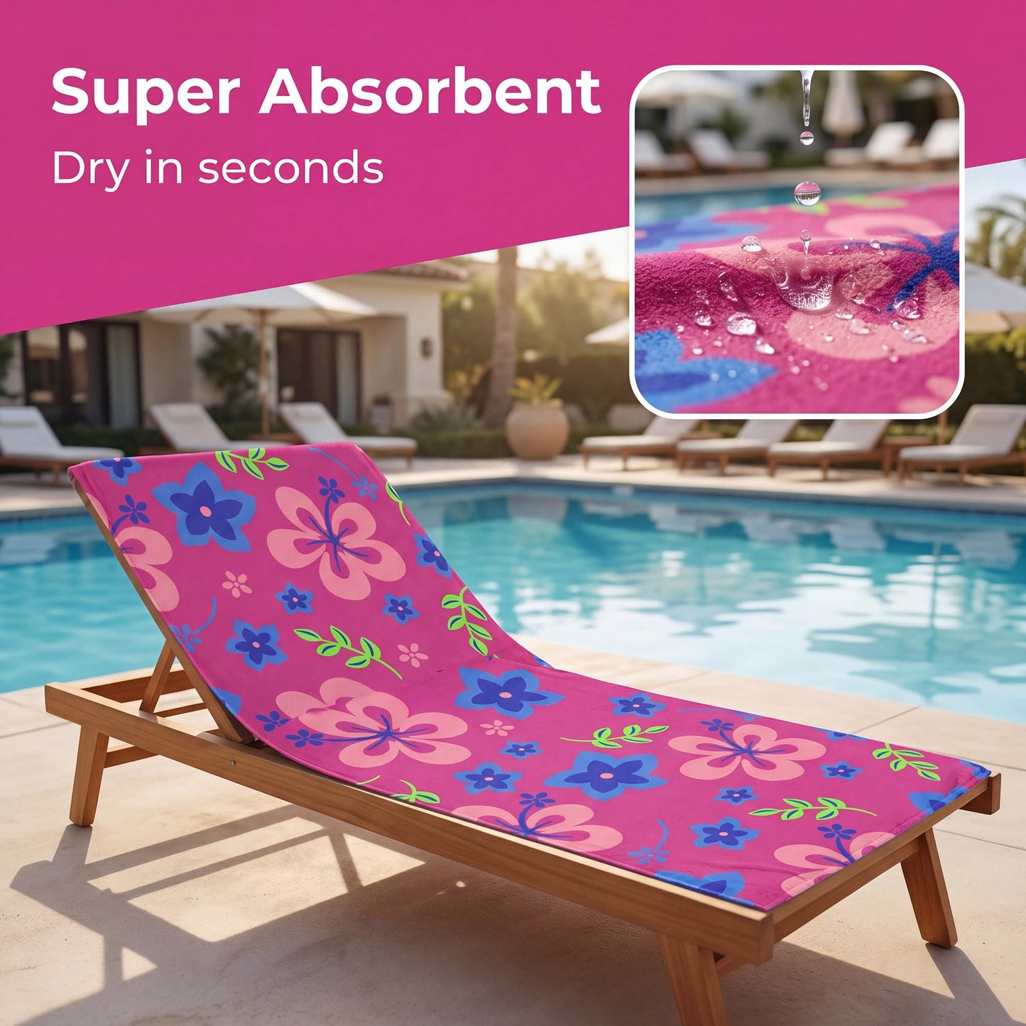 HMETOL Oversized Quick Dry Lightweight Beach Pool Towels