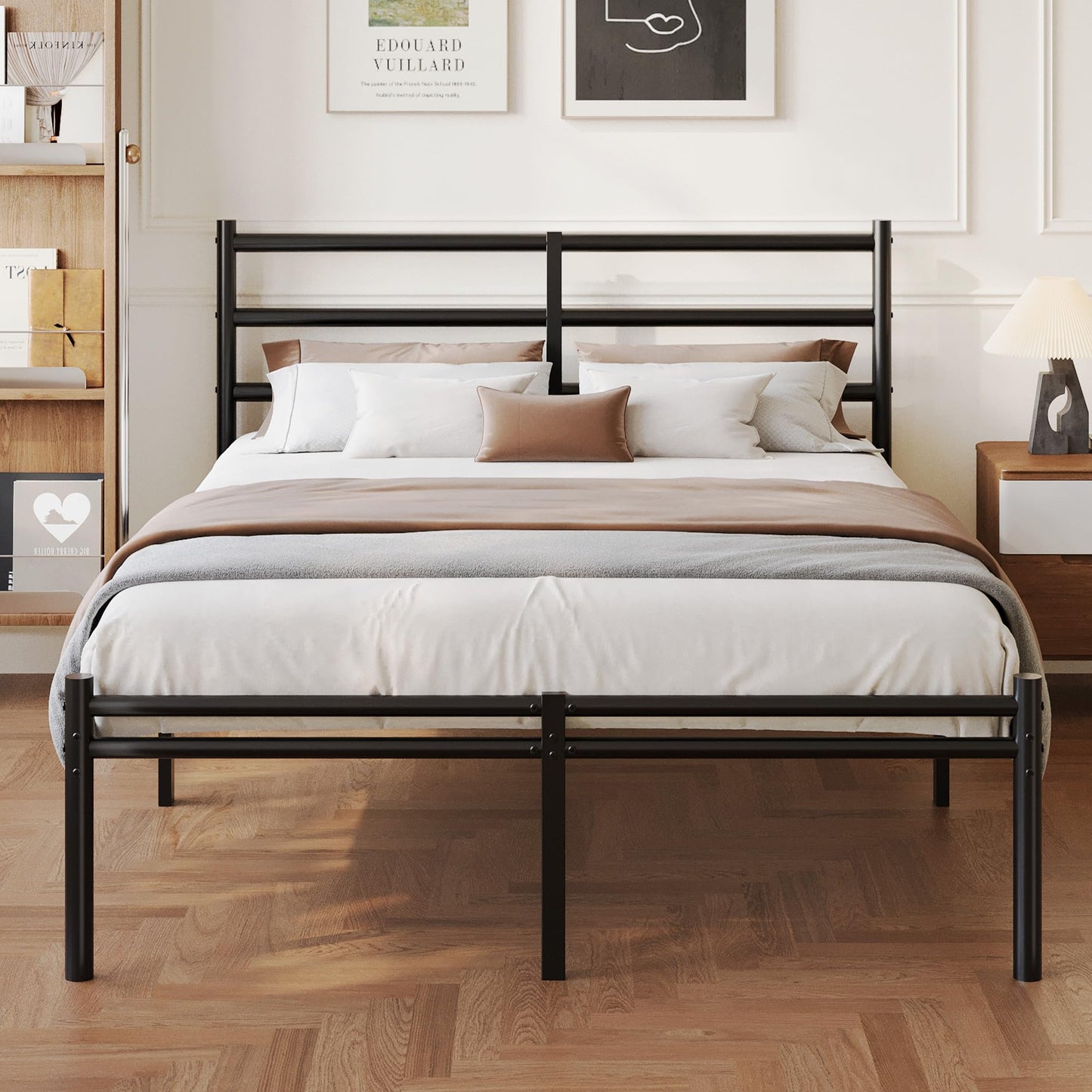 Yicensen Small Double Bed Frame with Headboard and Footboard