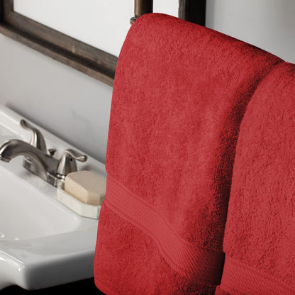 Superior, Cotton, Red, 10 Piece Towel Set