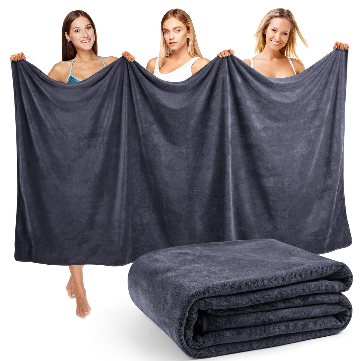 Extra Large Bath Sheets & Towels for Adults - 100x200cm