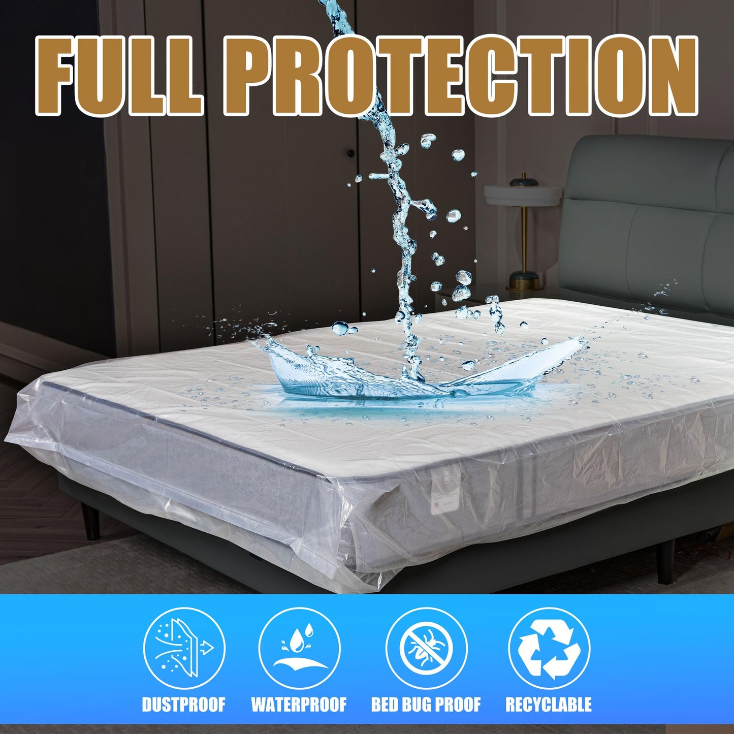 Double Mattress Cover for Moving Mattress Bags for Storage Transport