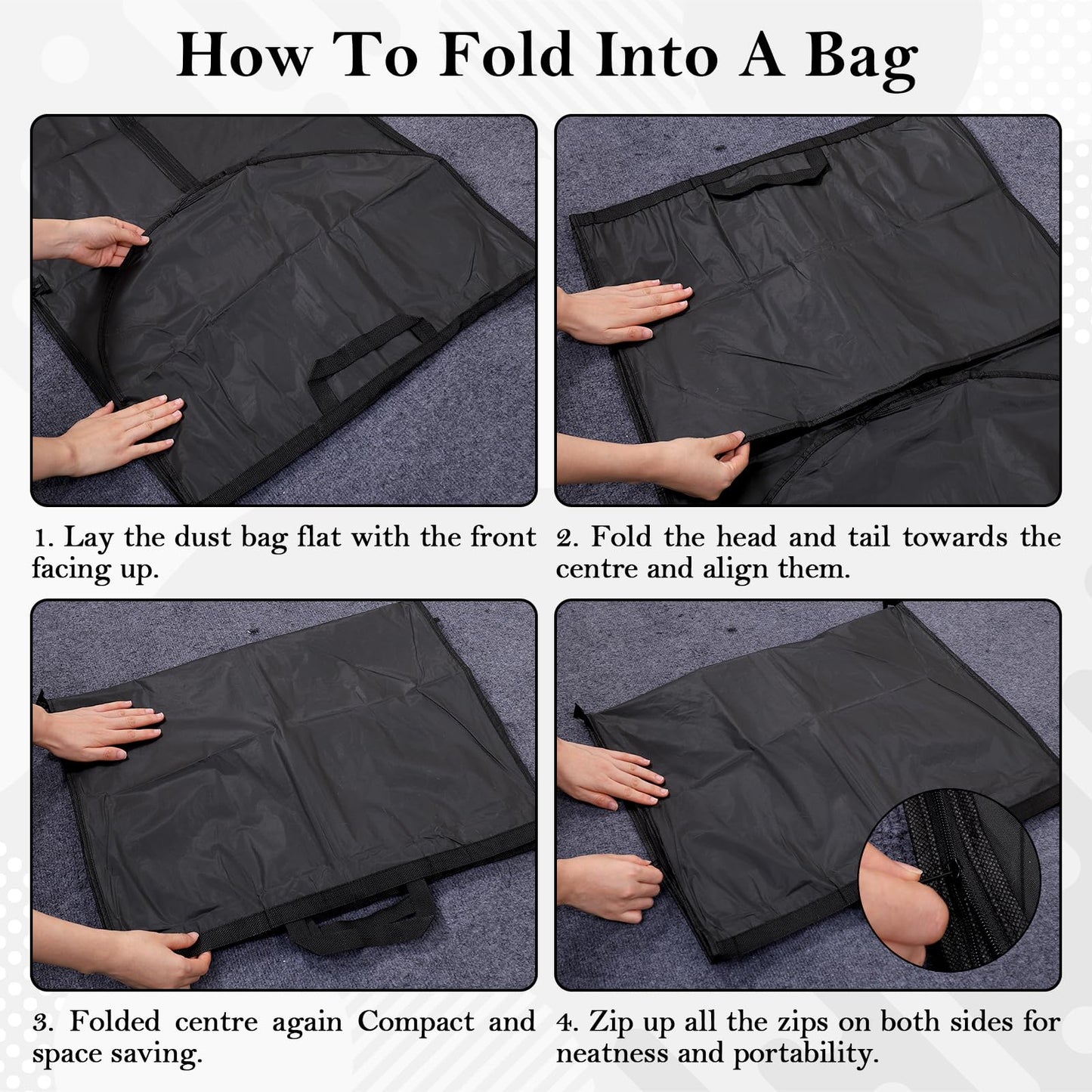 Hejo 2 Pcs Wedding Dress Bag, 180×60 cm Garment Bags, Dust-proof Clothes Covers Protector Bags, Long Dress Bags Covers with Handle