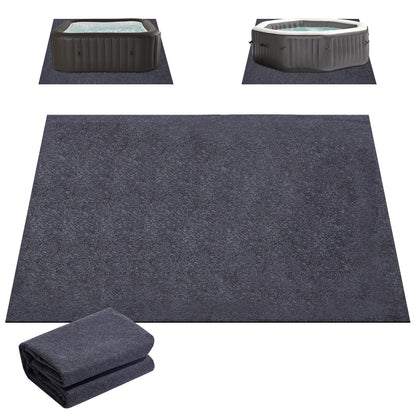SINBLUE Square Hot Tub Flooring Mat 8.3 x 8.3 FT Inflatable Floor Protector