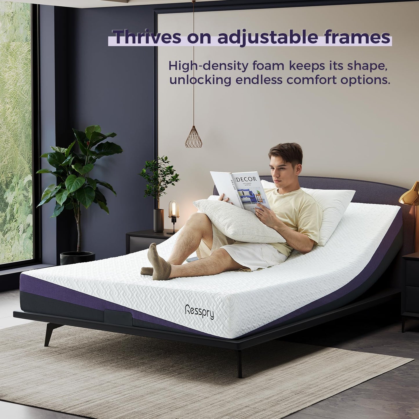Resspry Small Double Mattress, 22CM Gel Memory Foam Mattress with Breathable Cover, Sleep Cooler and Skin Friendly
