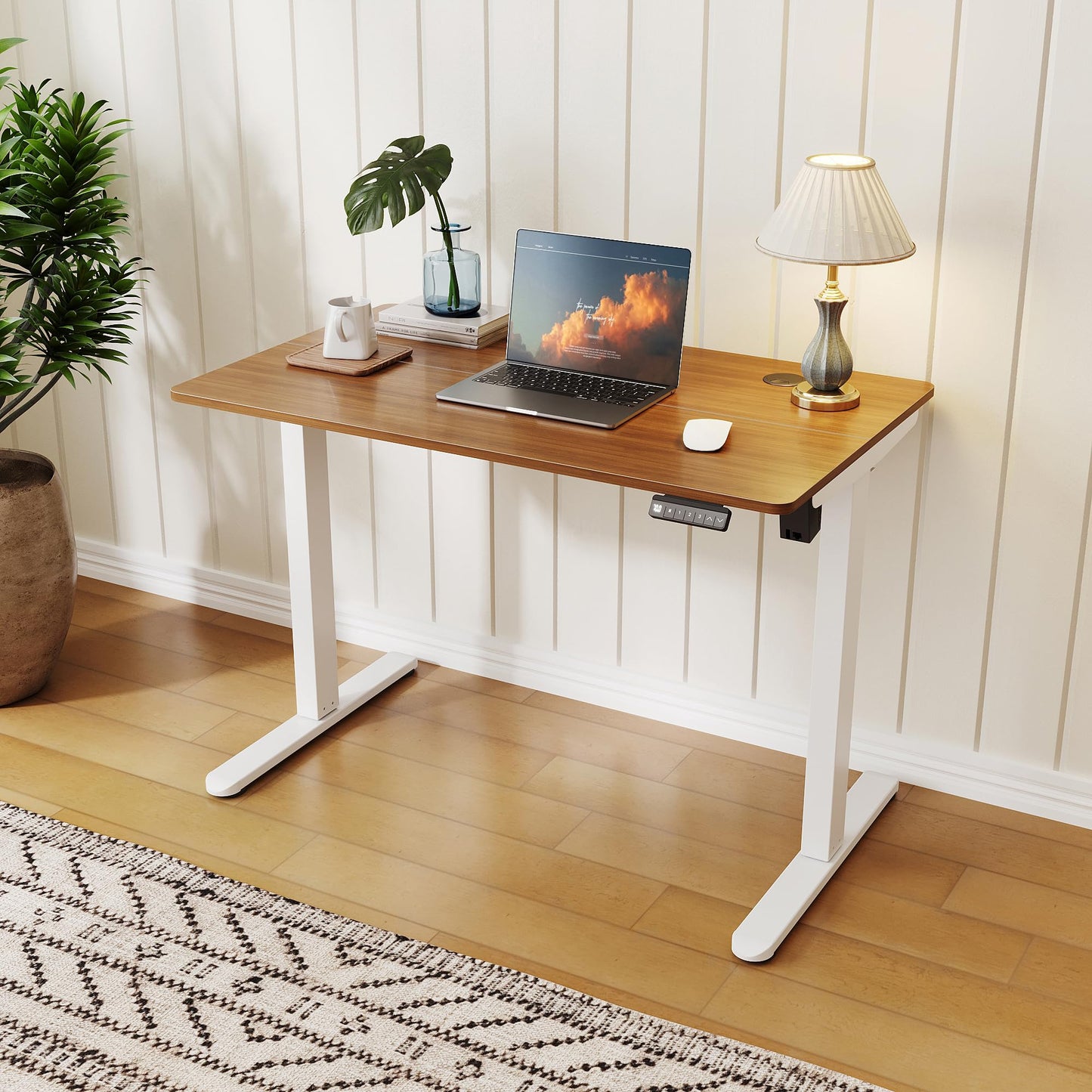 ELEGANT Electric Standing Desk 100x60cm, Height Adjustable Sit Stand Desk