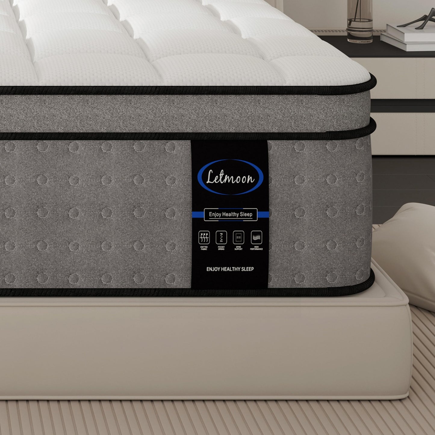 LETMOON Single Memory Foam and Pocket Sprung Hybrid Mattress