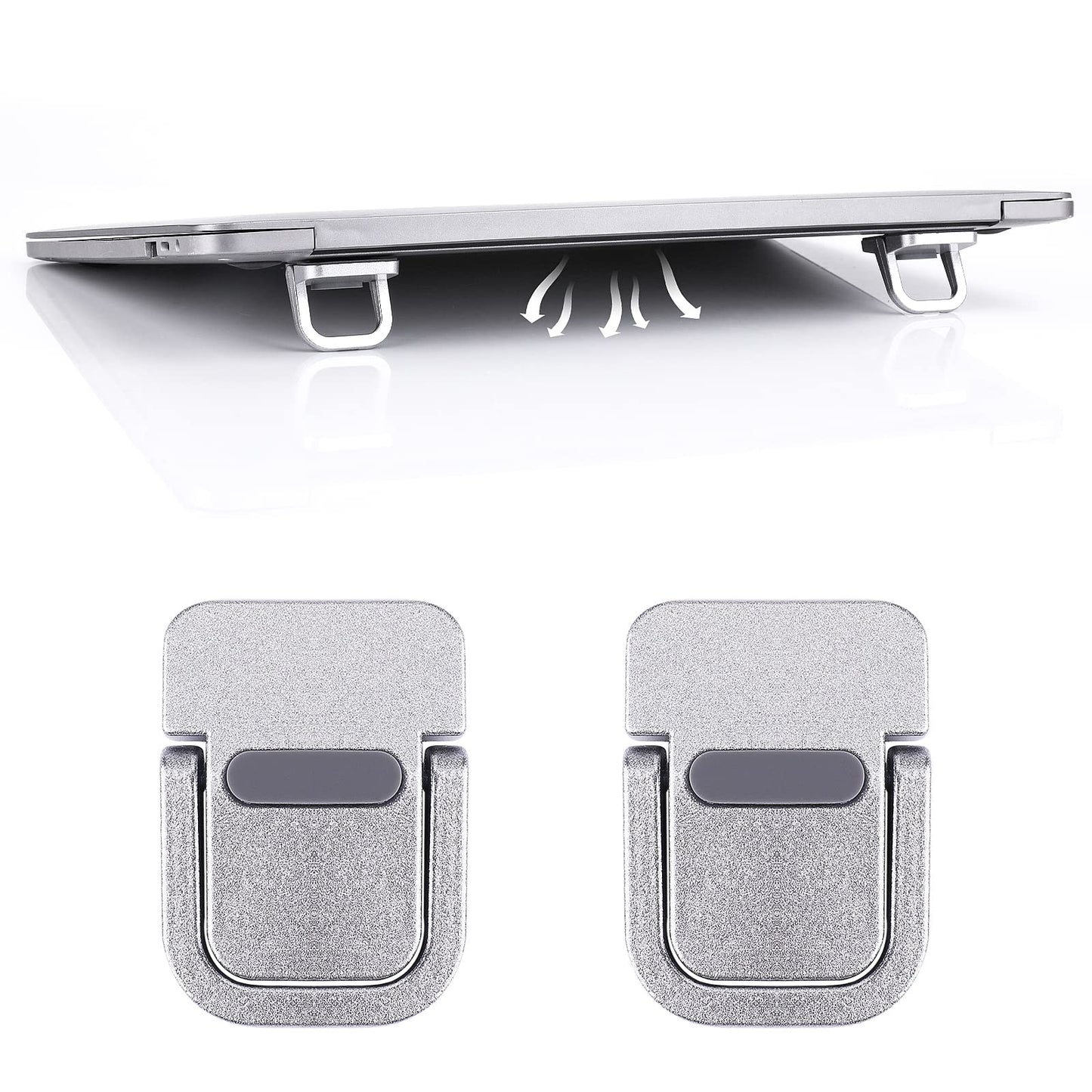 Abeillo 2PCS Portable Keyboard Riser, Self-Adhesive Mini Laptop Stand Invisible Computer Keyboard Stand for Desk, Laptop Feet Compatible with Pro/Air
