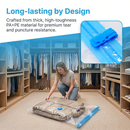 2 Pcs Space Saver Bags Vacuum Storage Bags Small Compression Zipper Storage Bags Vacuum Pack Bags for Clothes, Vacuum Bags for Clothes Travel Home