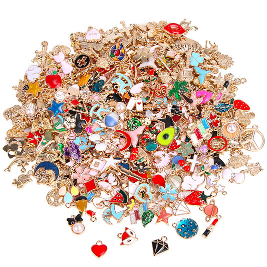 SANNIX 350PCS Charms Wholesale Bulk Jewelry Making Pendants for DIY Necklace Bracelet Earring Craft Supplies