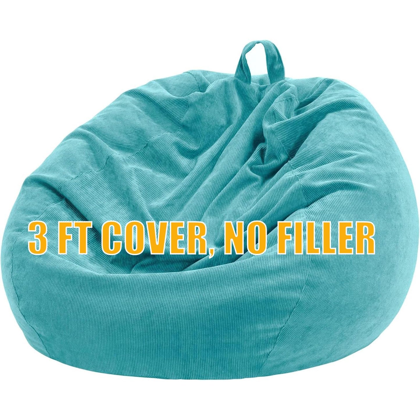 Nobildonna Bean Bag Chair Cover (No Filler) for Kids Beanbag Stuffed Animal Storage Without Filling Plush Toys Holder and Organizer Soft Premium