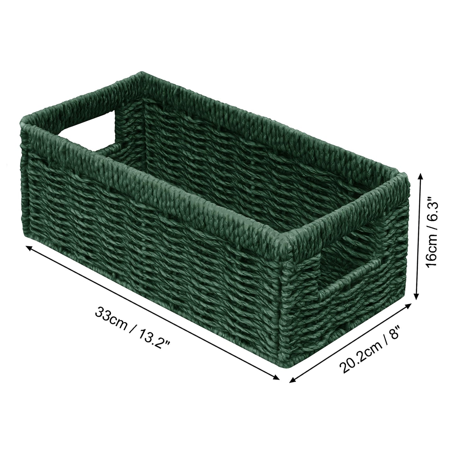 Vagusicc Wicker Storage Basket, Foldable Storage Cubes Organizer Bins, Handwoven Storage Baskets for Shelves Closet Office Bathroom