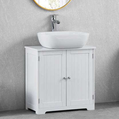 Bath Vida Priano Under Sink Bathroom Cabinet Floor Standing Storage Cupboard Basin Unit, White