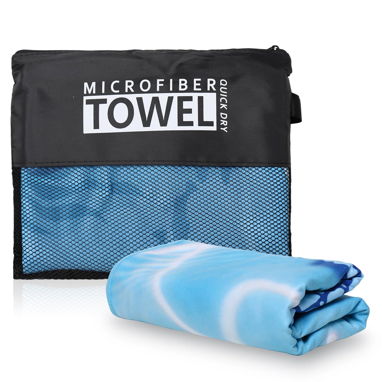 Vorvowry Microfibre Beach Towels for Adults Women Men Extra Large Lightweight Quick Dry Sand Free Travel Towel Double Sided Printing for Swim Sports