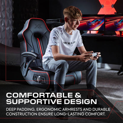 X-Rocker Torque Console Gaming Chair, 2.1 Stereo Audio Gaming Seat - Bluetooth Connectivity, Reactive Vibration, Foldable Base