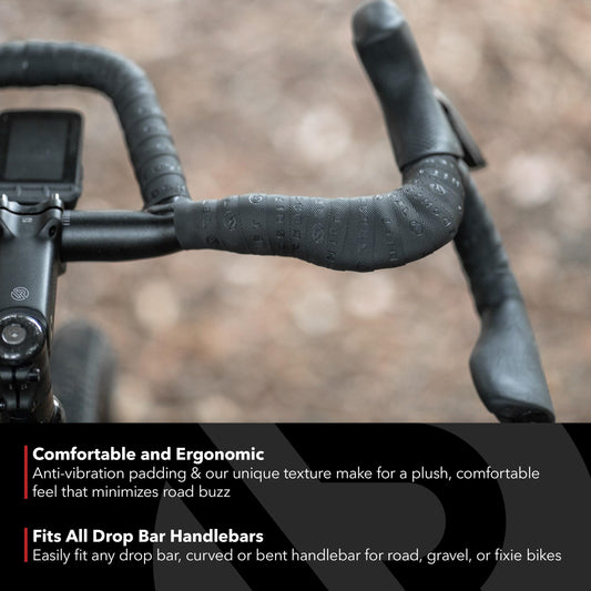 REDSHIFT Really Long Bike Handlebar Tape for Road Bikes, Gravel, Fixie Bicycles Drop Bar Handle Wrap, Ergonomic Comfort Cycling Accessory, 315cm Long,