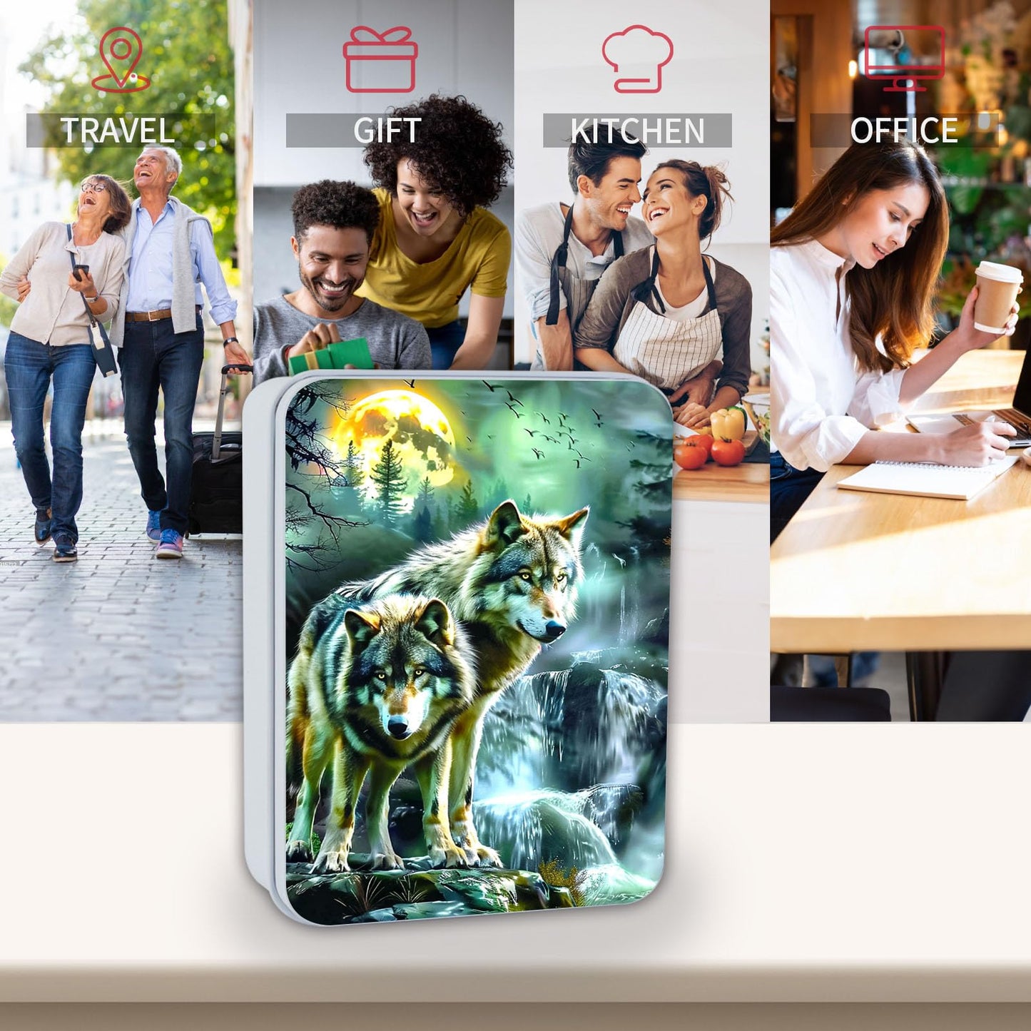 ETLKJVBL Metal Tin Box Sturdy Metal Storage Box with Lid, Large Container Holder for TCG Cards, Cookies, Car Keys and More
