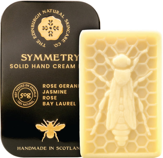 Symmetry Hand Cream Bar ? 100% Natural Moisturiser for Very Dry Hands | With Beeswax, Cocoa Butter & Coconut Oil | Long-Lasting, Travel-Friendly,