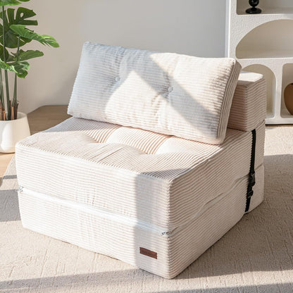 MAXYOYO Folding Sofa Bed, Convertible Sofa Bed with High-Density Support Foam, Portable 4 in 1 Fold Out Chair to Floor Lounger