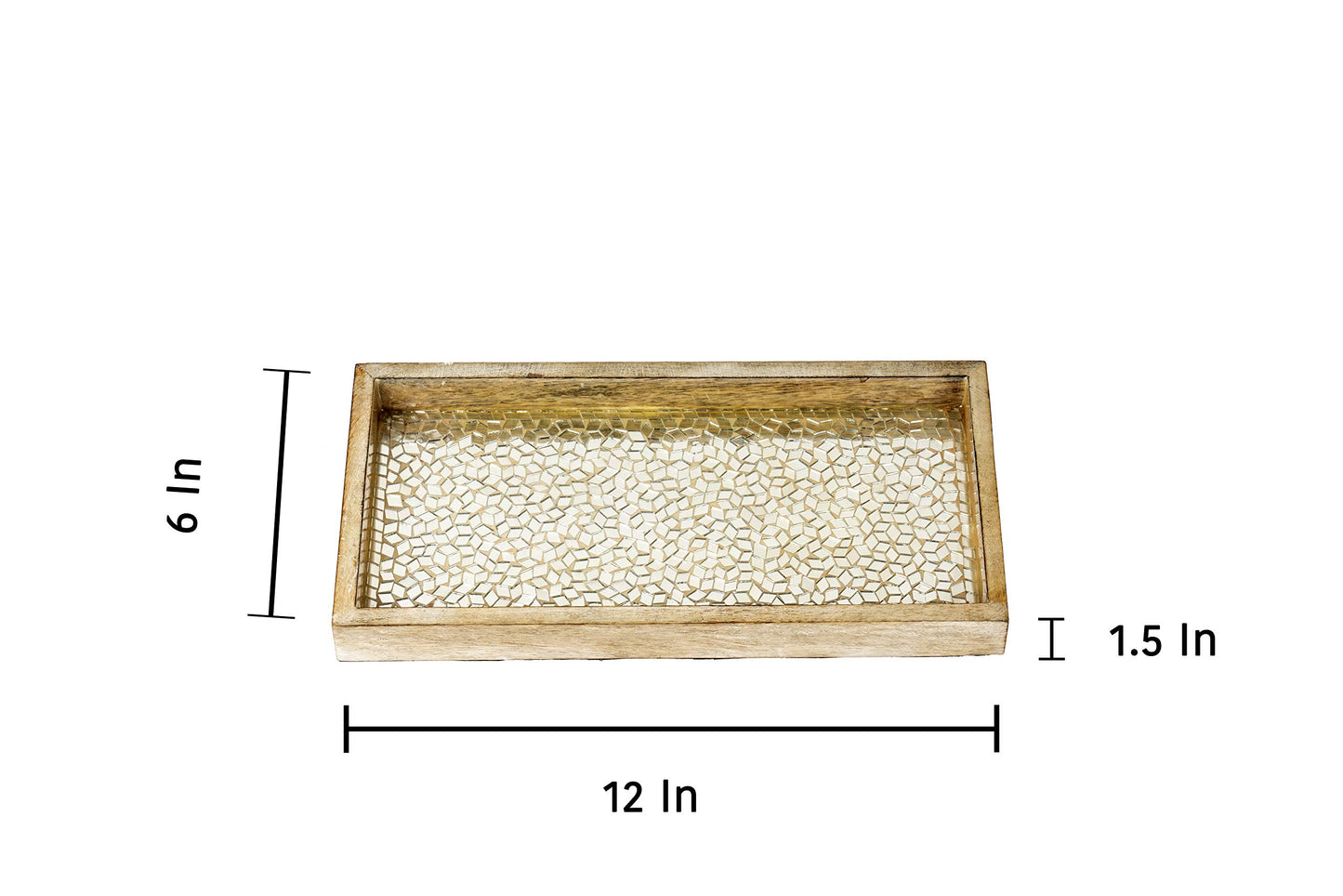 nu steel Nusteel Wooden Towel Storage Dispenser, Sturdy Holder for Cosmetic Tray-Bathroom Vanity Countertop, Gold Mosaic Finish, Stainless Steel, DAA