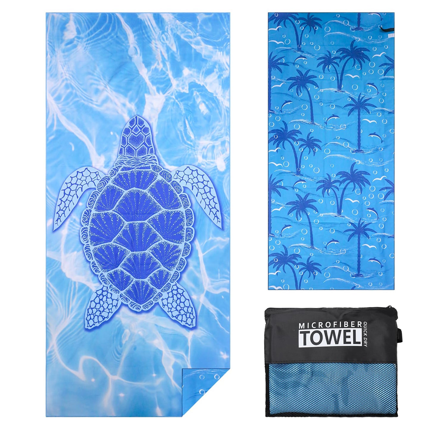 TMEOG Microfibre Beach Towels 180x80cm Extra Large Sand Free Beach Towel for Adults Compact Thin Travel Towel Women Men Lightweight Swim Pool Yoga
