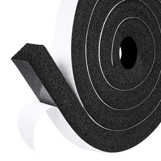 fowong Foam Seal Tape, 25mm(Width) X 25mm(Thick), Open Cell and Low Density Door Insulation Strip High Resilience Air Conditioner Flame Resistance (2