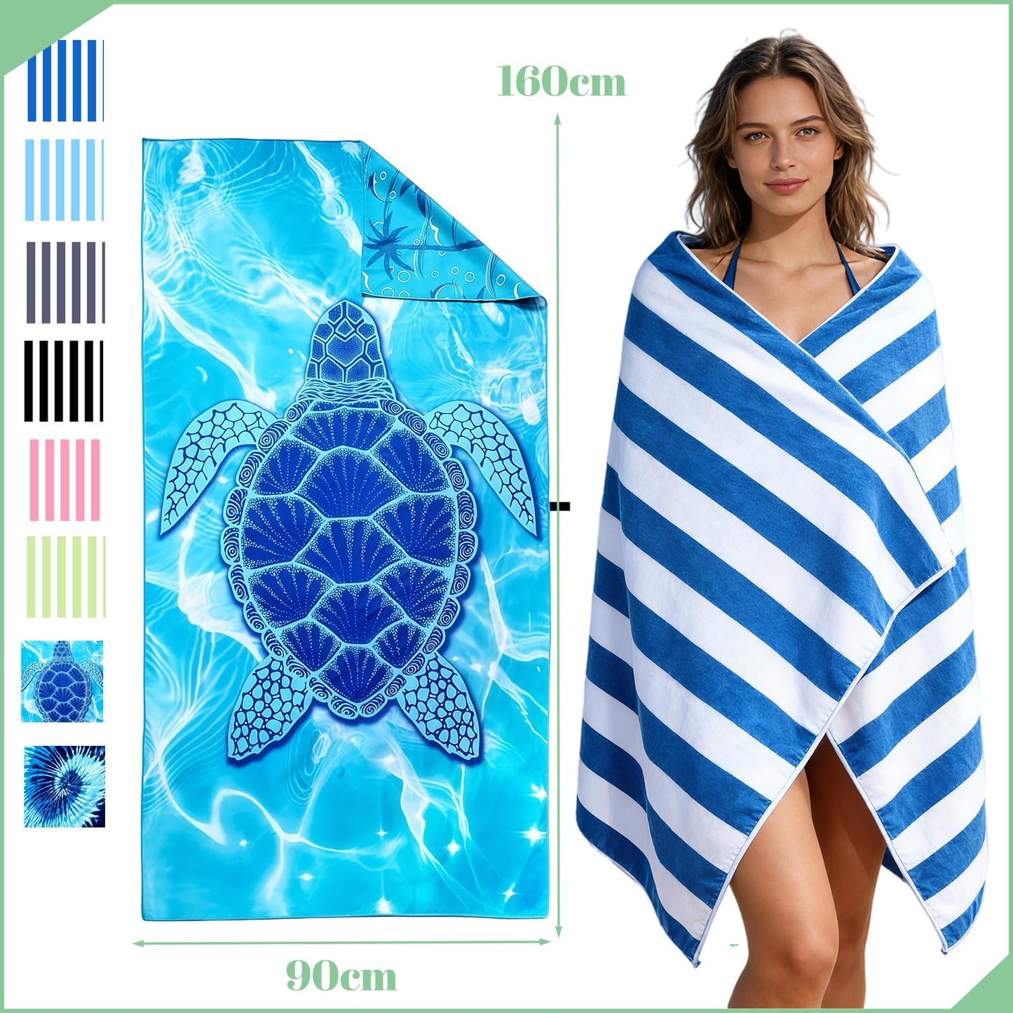 Large Microfibre Beach Towel for Adults with Bag 160x90cm,Pink Quick Dry Beach Towel with Double Sided,Lightweight Beach Microfiber Towels for Travel
