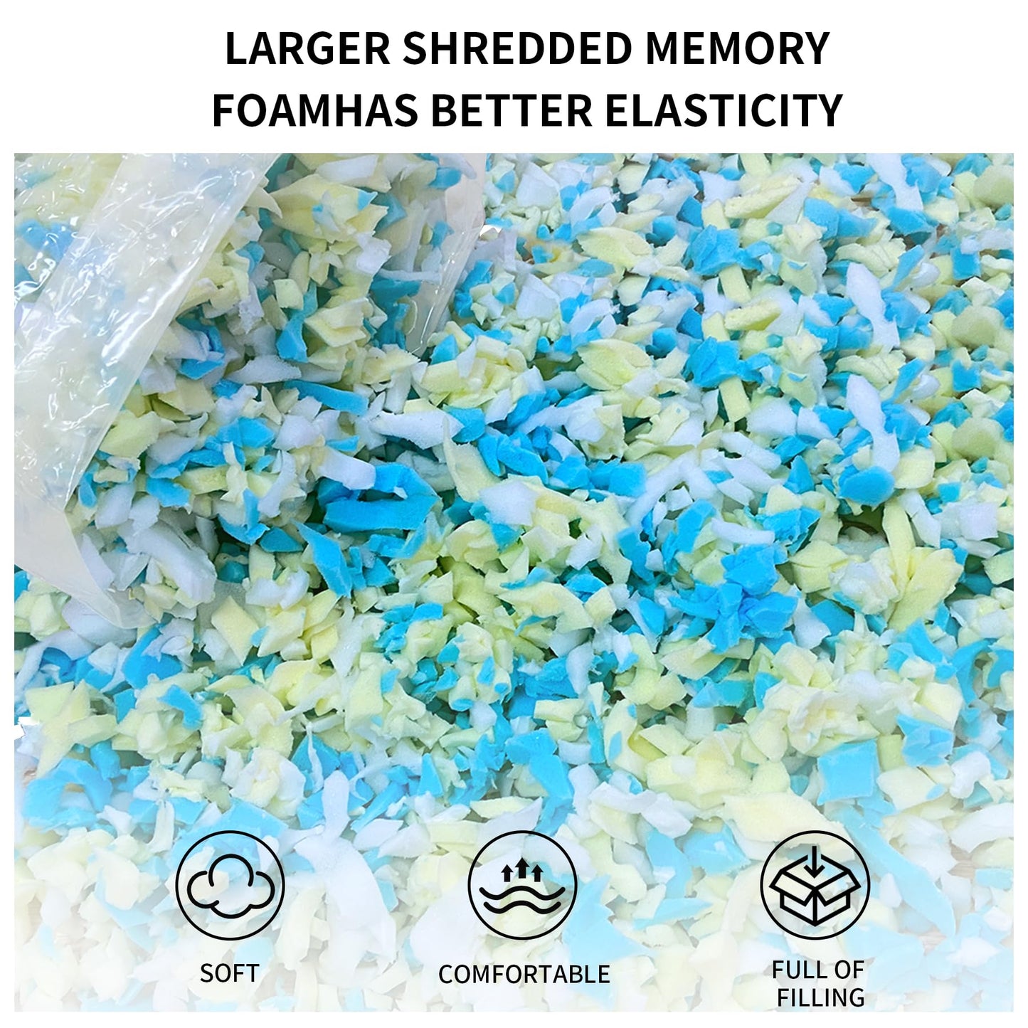 HONEHO 6.6KG Shredded Memory Foam Filling Bean Bag Chair Filler