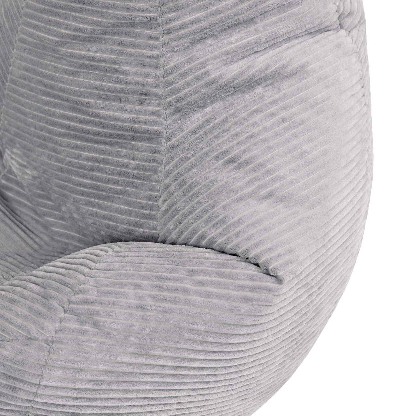 icon Dalton Large Cord Bean Bag & Footstool with Filling Included, Grey