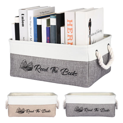 CGFN Book Lover Gifts,Read The Book Storage Basket List Storage Box Bookish Accessories Best Bookworm Gifts for Women Men Reading Lovers