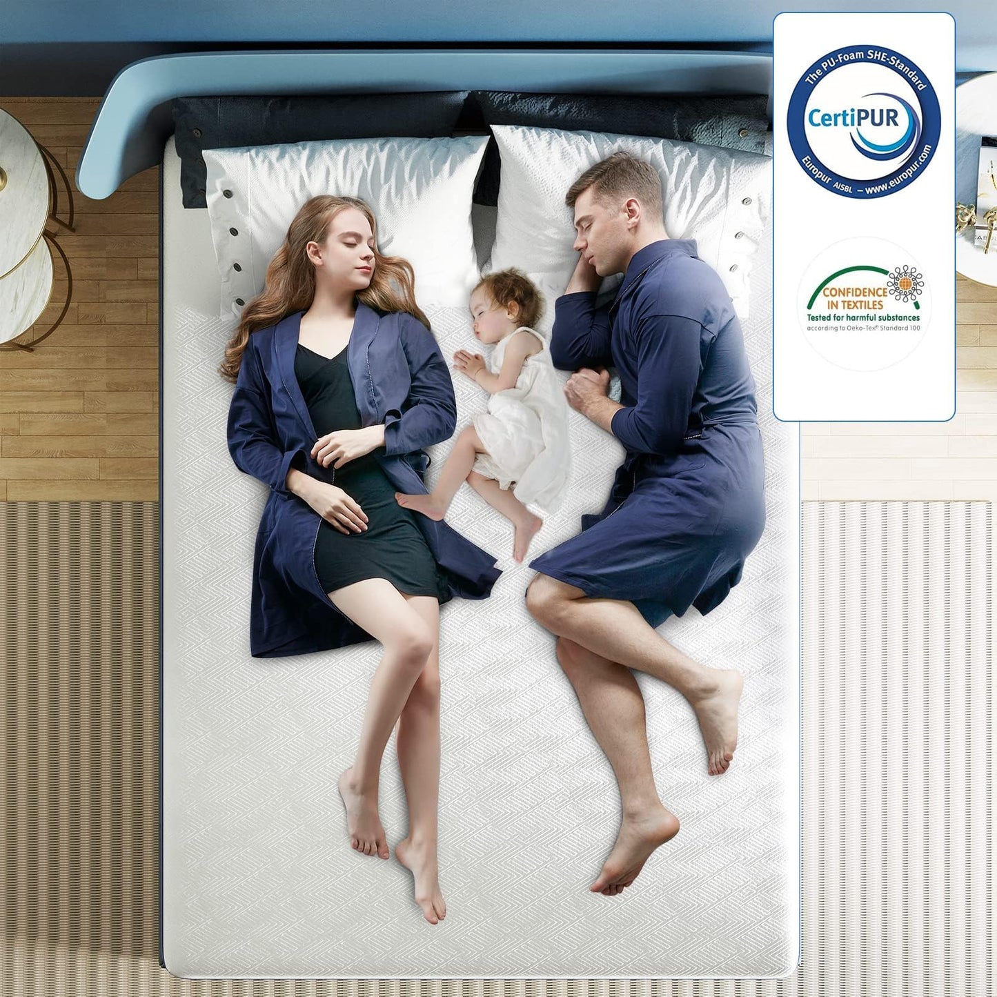 wowttrelax Single Memory Foam Mattress, 8 Inch with Soft Fabric, Skin-friendly Mattress, Breathable Cover, 2 Layer for More Supportive, Medium
