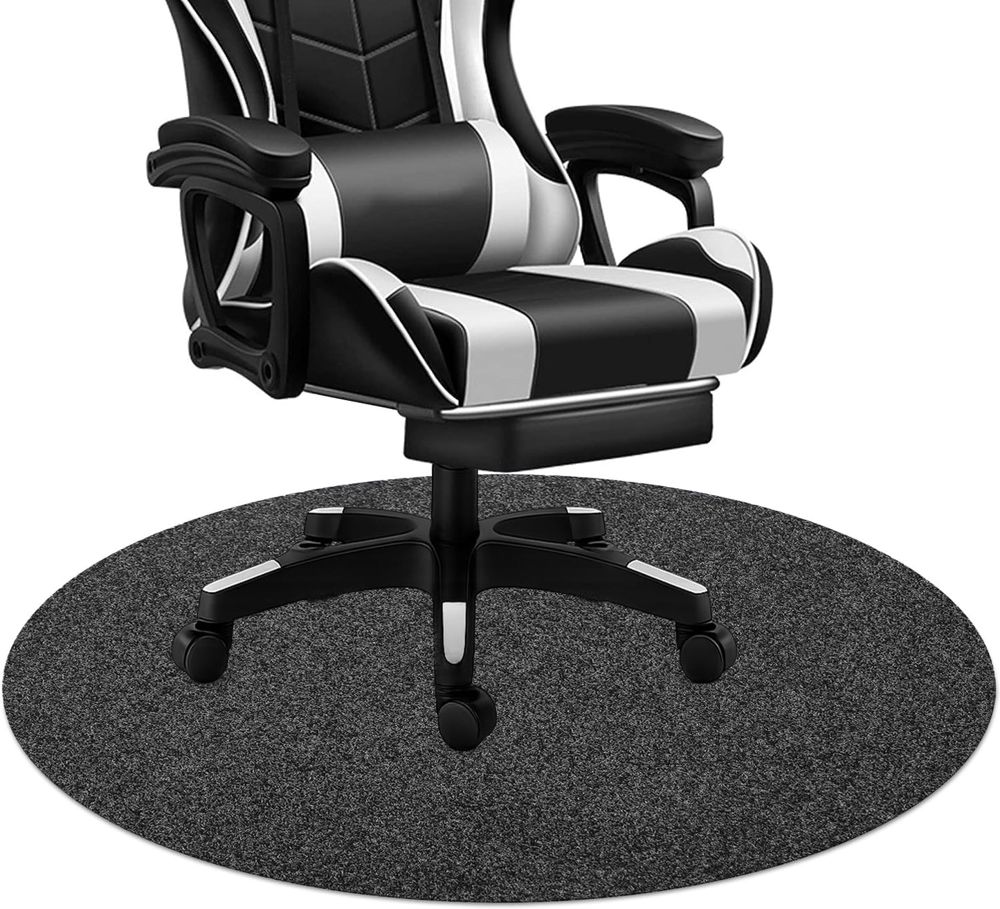 Office Chair Mat for Hardwood Floor,100x100cm Round Desk Chair Floor Protector Mat Rug for Gaming Rolling Chair