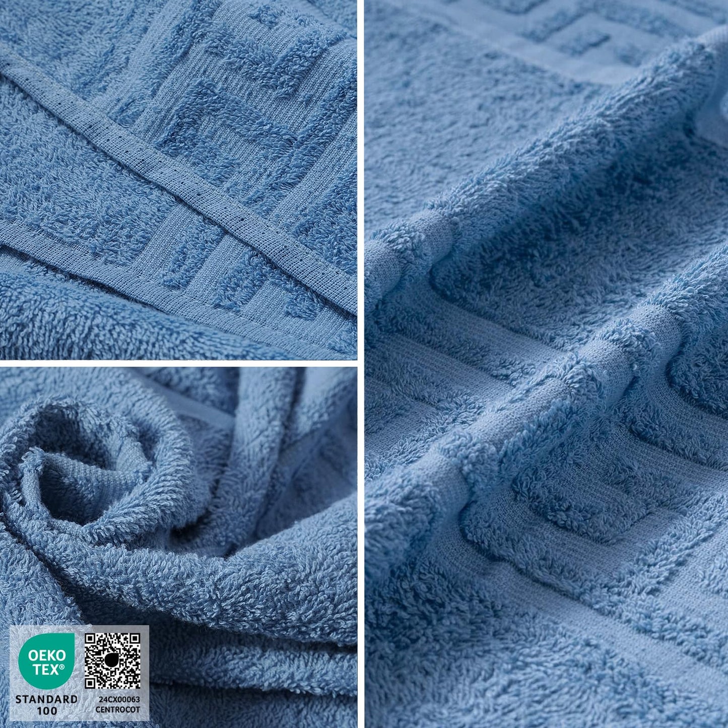 nice homeit Set of 12 Mini Hand Towels 30 x 30 cm - Face and Guest Towels 100% Ring-Spun Cotton - for Hands, Babies, Makeup, Kitchen