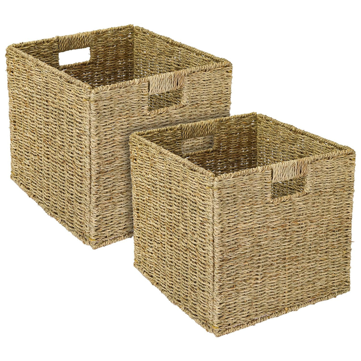 HMF Jute Storage Basket | Set of 2 | Suitable for Kallax | 32 x 34.5 x 32 cm