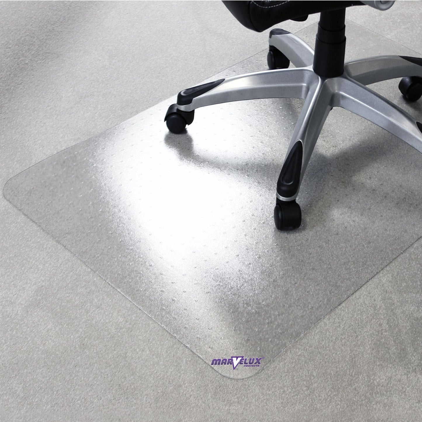 Marvelux Enhanced Polymer Durable Office Chair Mat for Carpets 75 x 120cm